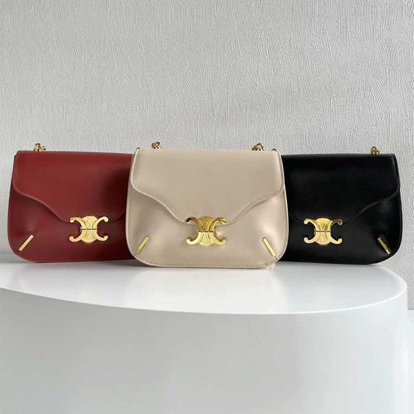 

designer celinns bag high level handbags summer new triumphal arch black gold triomp cow leather chain women's fashion trend