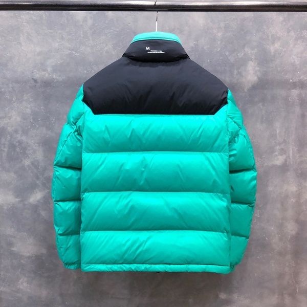 

designer montcla mens down jackets neckline letter embroidered womens hooded winter coats parkas arm badge thick outerwear ma-ya puffer jack, Black