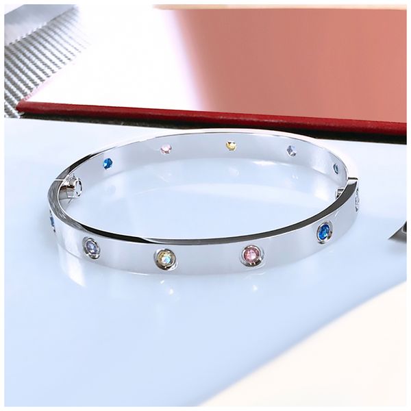 

love bracelets carti bracelet diamond silver bangle platinum braclets rose armband designer gold bangles mama braclet pulsera plata hombre b, Black