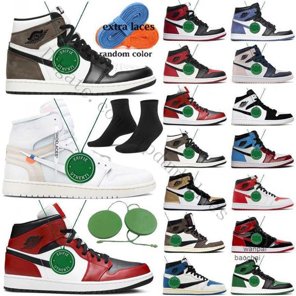 

2023 hihg jordens 1s maxs off unc basketball shoe for mens womens 1 white x chicago mocha sneakers black bred toe fearless dark mocha peter