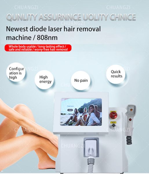 

diode laser 808 hair removal device permanent hair removal no damage to the skin three wave length 755 808 1064, Black