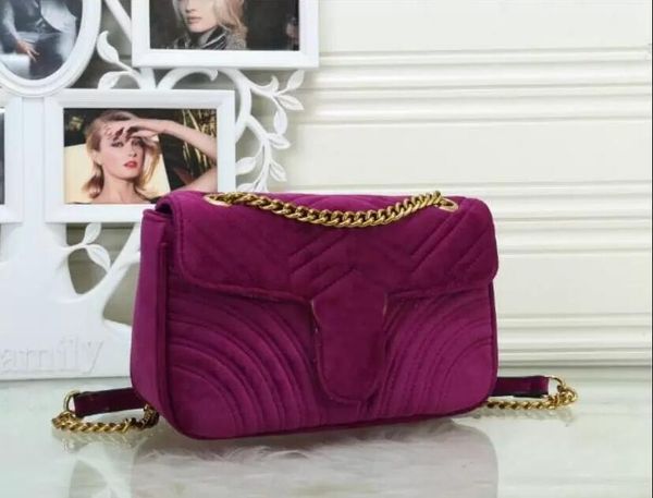 

Designer-Marmont Velvet Evening Bags Wallet Top Quality Handbags Women Wavy Love Heart Shoulder Crossbody Bag Designer Luxury Handbag Purses Chain Fashion Totes, With logo (no box)