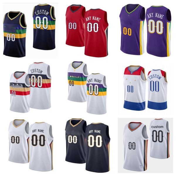 

men women youth custom 32 e.j. liddell 41 garrett temple cj 3 mccollum brandon 14 ingram zion 1 williamson basketball jersey, Black;red