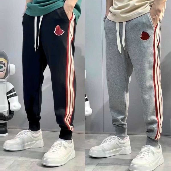 

large mens pants designer pants classic embroidered sports trousers fashion men casual sweatpants, Black