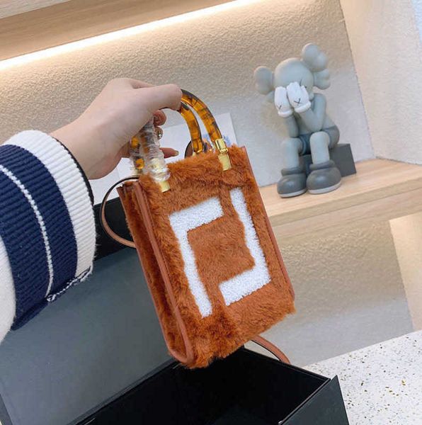 

evening bags totes bags womens designer furry hands elegant small the tote women cute shoulder purses letter printing 221024