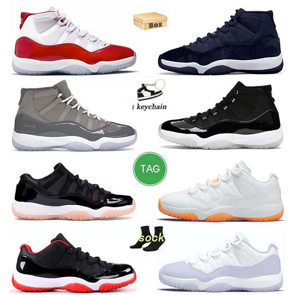 

cool originals grey cherry 11s mens basketball shoes j11 jumpman 11 trainers with box low 72- bleached coral white bred cap and gown, Black