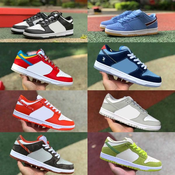 

2023 dunkes men women running shoes sb white black grey fog why so sad fruity pebbles mummy argon la dodgers paisley pack orange reverse unc
