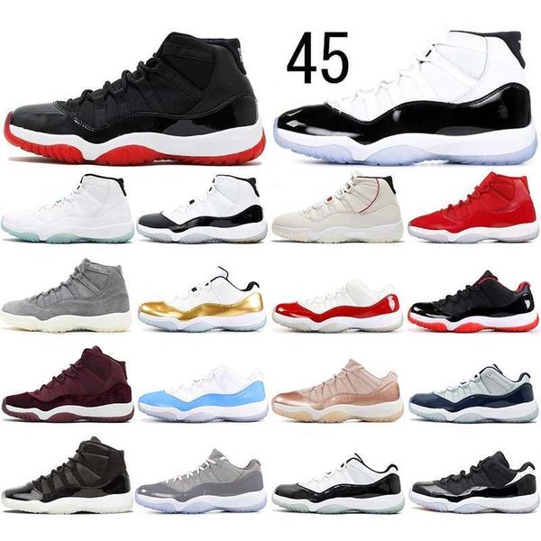 

2021 jumpman 11s basketball shoes for women men red velvet concord 23 bred cap and gown sport sneakers game royal mens trainers mxf7 klvl, Black;white