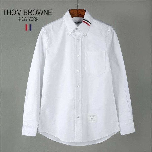 

luxury brand shirt thoms brownns designer s original quality sister black hand long sleeves cotton blouse loose casual business shirts fashi, White;black