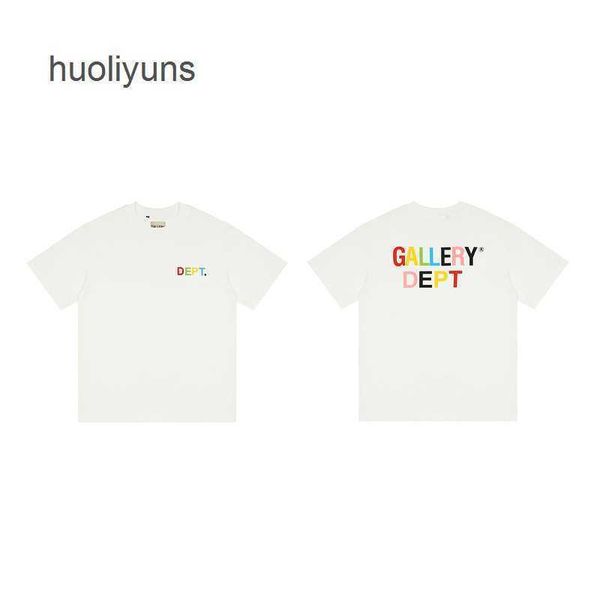 

shirts galleryes mens streetwear dept t fashion brand galery color letter printing men's women's cotton round neck short sleeve, White;black