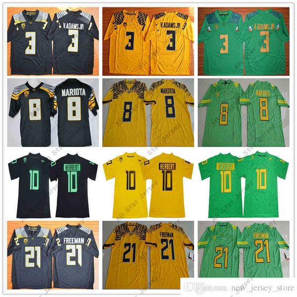 

american college football wear ncaa oregon ducks college football wear #10 justin herbert jersey 3 v.adams vernon adams jr 8 marcus mariota, Black