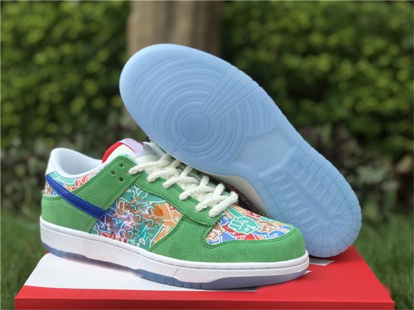 

authentic low gs foam finger stadium green athletic shoes men women gym red old royal white university gold dz5299-300 outdoor sneakers with, White;red