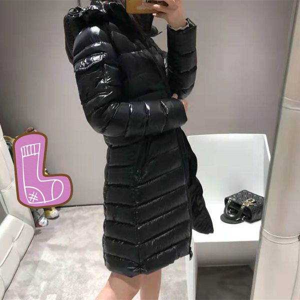 

women black puffer jacket lightweight long down jackets hood removable women female portable fluffy winter designer puffy coats sportwear ou