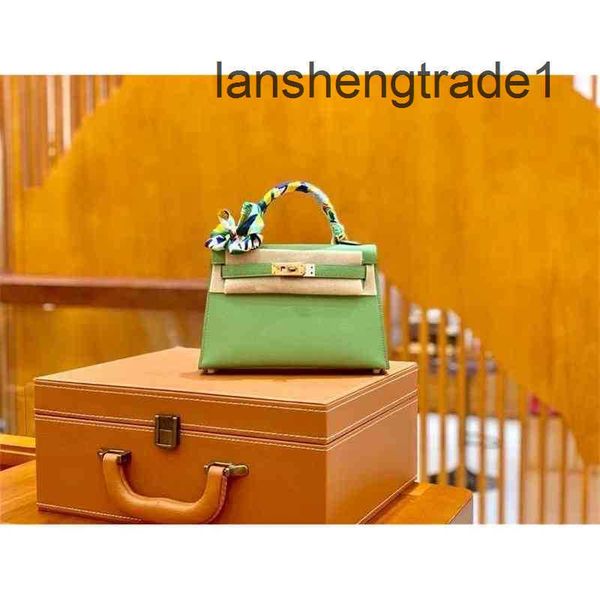 

2023 handbags herme designer fire kelys second generation mini manual wax thread sewn palm print epsom leather oblique cross women's ba