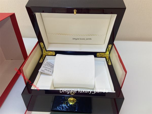 

5a red watch boxes original wooden fashion gift box suitable for 15400 15500 26400 luxury oversized watches box card brochure handbag 1.2kg, Black;blue