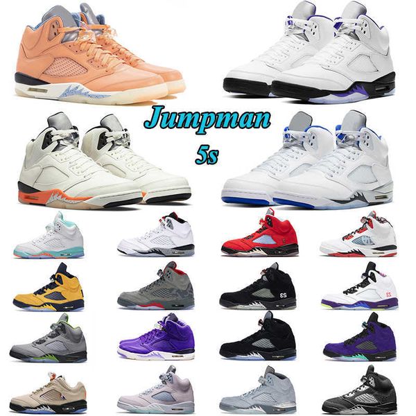 

basketball shoes mens trainer green bean oreo white cement alternate grape fire red easter jumpman 5 5s men women, Black