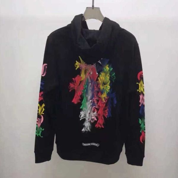 

men's luxury fashion sweatshirts designer classic women jackets hoodies zipper hooded sweater casual cross pullover sanskrit hoodie co, Black