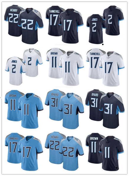 

football jerseys custom tennessee''titans''jersey men women youth 2 julio jones 22 derrick henry 11 aj brown 31 kevin by, Black;red