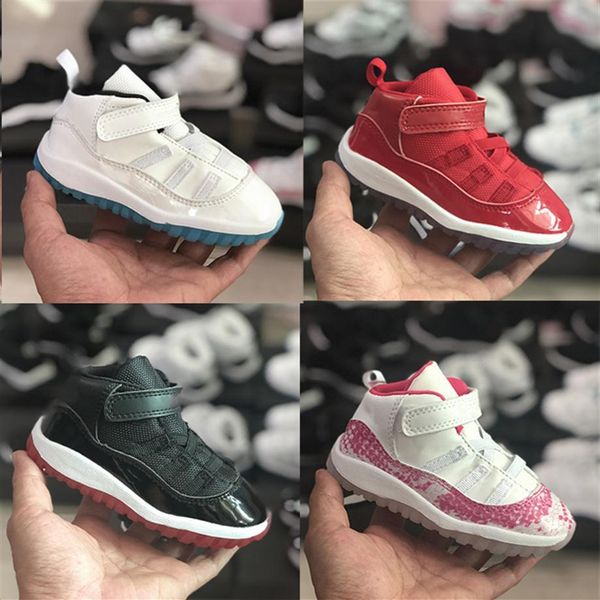 

little kid 11 xi space shoes baby boys girls toddlers 11s gamma concord bred red walkers sneaker size 6c-10c241c lam, Black