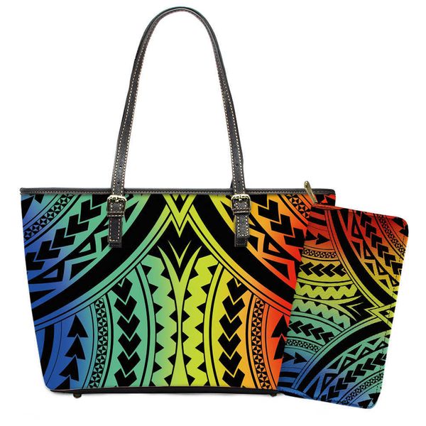 

handbag customized ethnic disturbance women's tote bag wallet with creative lines in linnesia