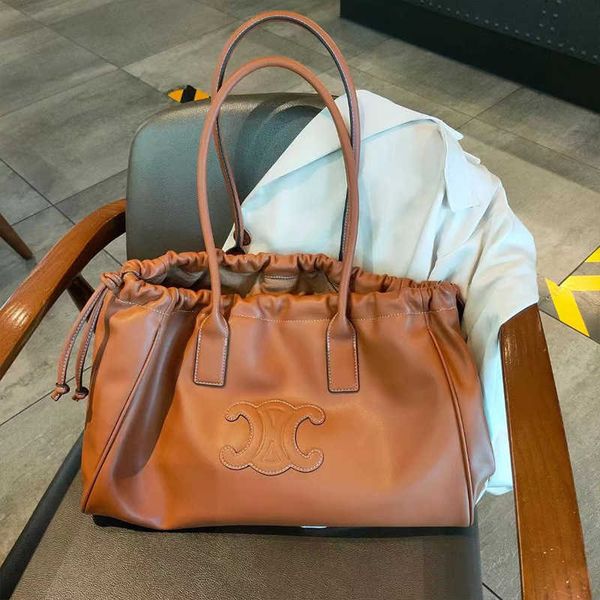 

fashion woman's handbag celinns designer bags autumn winter new triumphal arch leather drawstring bag underarm single shoulder shopping