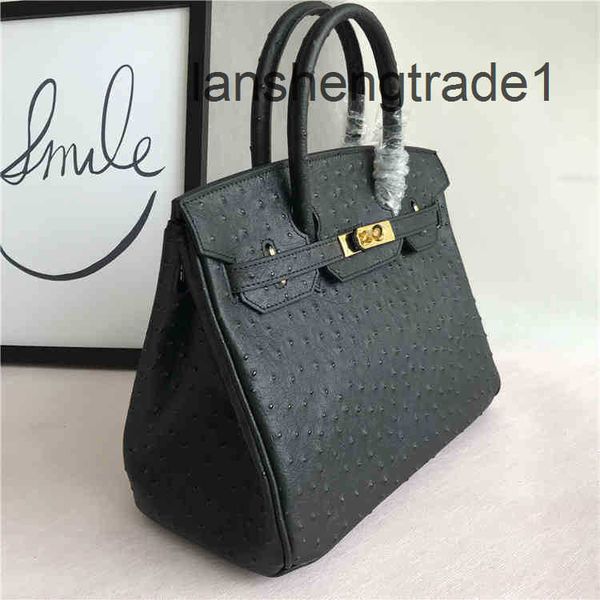 

bag herme cowhide women's hair fashion ostrich pattern portable one shoulder slant span handbags bkik