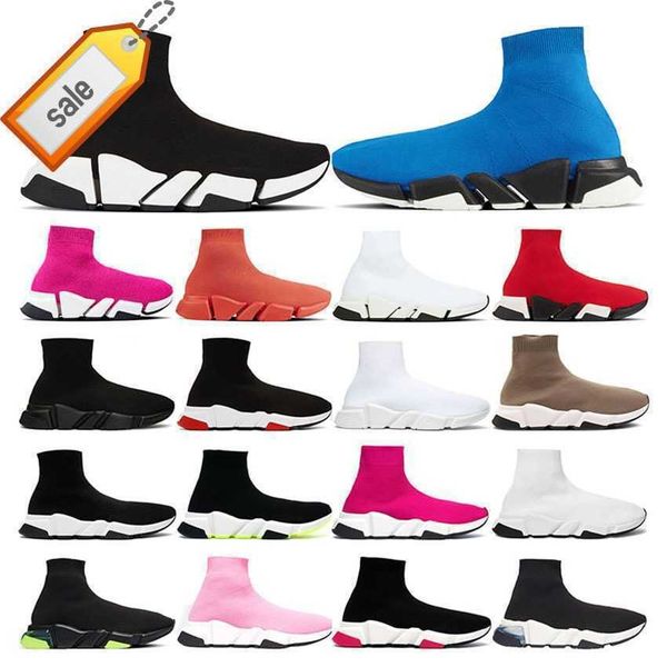 

luxurys sock shoes designers speed 2.0 mens platform triple black white pink red lace up beige green womens sp balencaigas''balenc