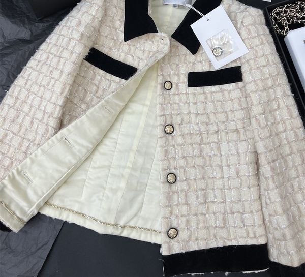 

chan home new women's brand jacket ootd designer fashion grade autumn winter logo tweed coat overcoat leisure spring coats cardigan wom, Black;brown