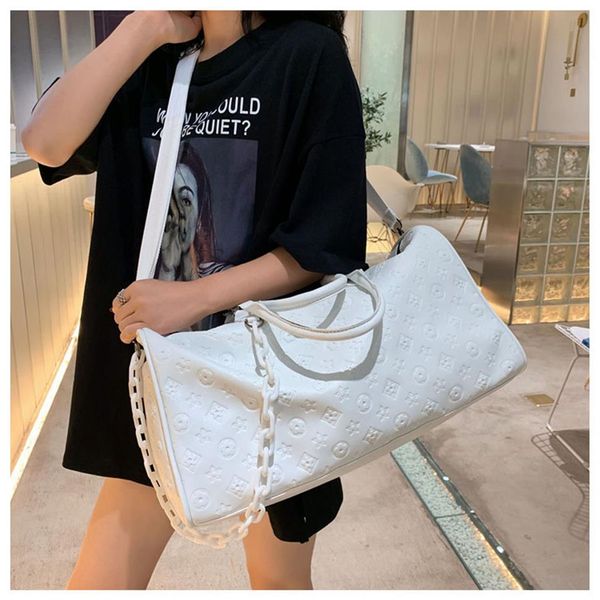 

fashion men duffel bags women travel duffle bag brown flower luggage large capacity sport handbags designers tote size 45-55cm218b