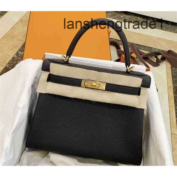 

tide designer herme women litchi 2022 pattern layer cowhide ke1ly sewn in bride bag one shoulder messenger handbag versatile w0c3