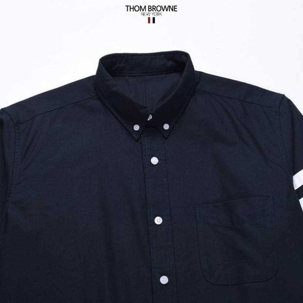 

luxury brand shirt thoms brownns designer shirts original quality brownestb shirt men's high spun slim long-sleeved blue long sleeves c, White;black