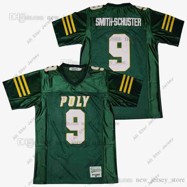 

american college football wear movie juju smith-#9 schuster green high school jersey custom diy design stitched college football jerseys, Black