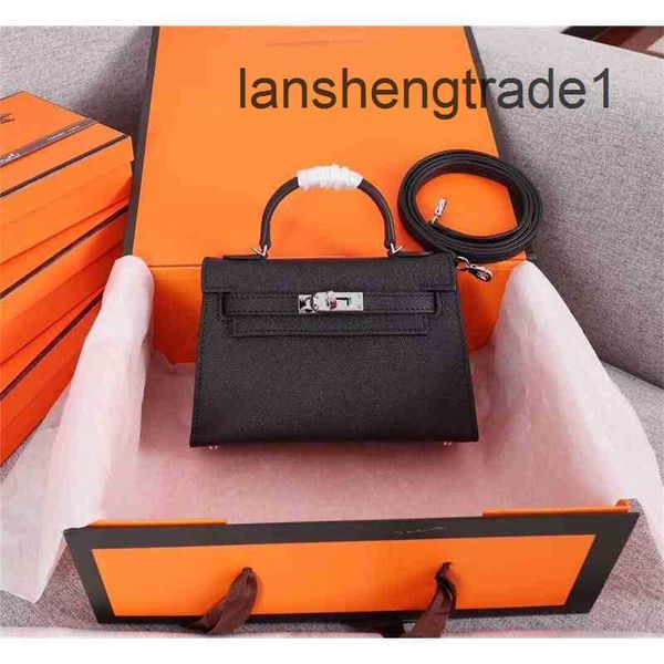 

women herme handbags designer luxurys h family 20221 women's leather palm pattern second generation mini ke1ly bag cross carrying one 6