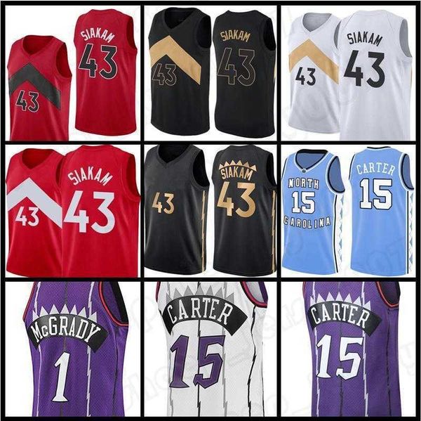 

vince 15 carter tracy 1 mcgrady pascal 43 siakam basketball jerseys raptors''toronto''magic''tracy penny 1 mcg, Black;red