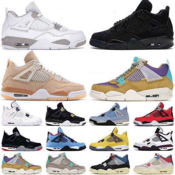 

mens outdoor shoes 4s jumpman 4 university blue black cat shimmer fire red metallic purple white oreo sail men sports sneakers