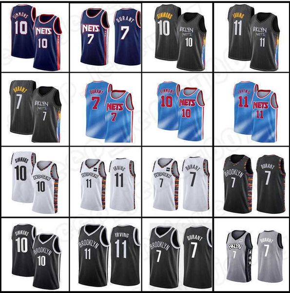 

brooklyns kevin 7 durant net basketball jerseys kyrie black ben 10 simmons 11 irving dark blue city mens jersey s-xxl''nba'&#, Black;red