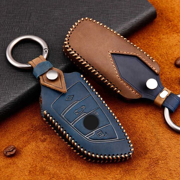 

car key genuine leather handmade car key cover key case for bmw x1 x5 f22 f20 f26 f48 f10 f07 f30 f18 x3 x4 f25 f15 f32 f16 f34 g20 g30 t221