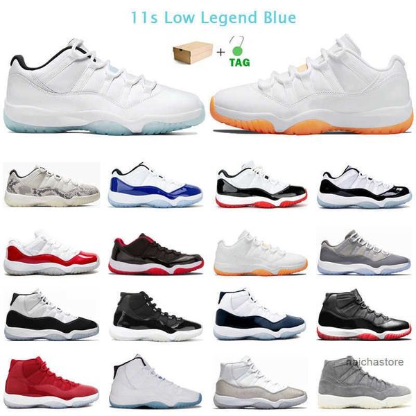 

11s jumpman basketball shoes for men women 11 low legend blue concord grey suede jubilee 25th anniversary mens trainers sport s jordon, Black