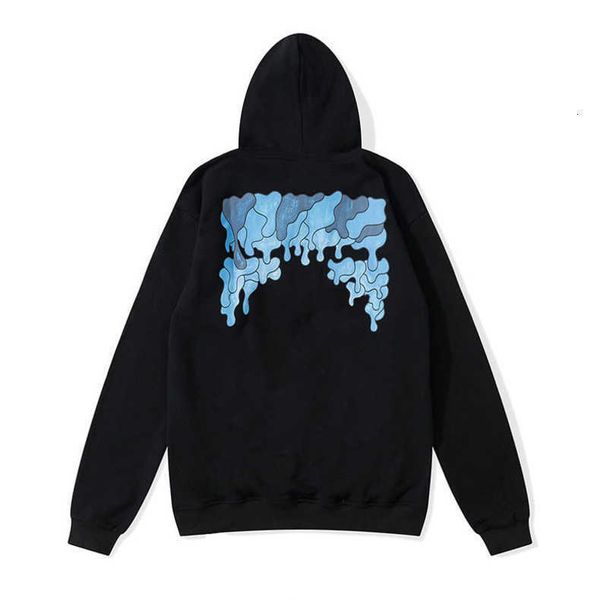 

off fleece hoodies classic mens loose offs sweatshirts fashion brand hoodie designers luxury pullover back oil paint arrow x men women t shi, Black