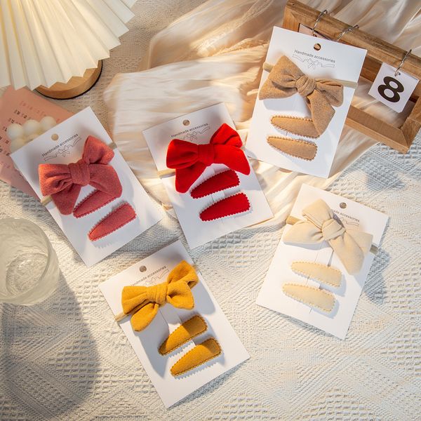 

christmas baby girls ribbon clips sets ins children bow headbands with hairpins 3pcssets kids hair accessories hair barrettes a9317, Slivery;white