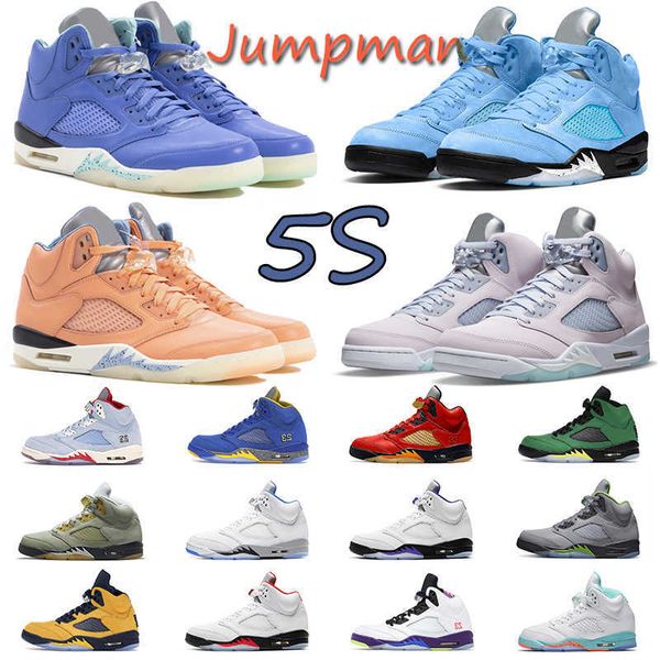 

basketball shoes sport sneakers trainers concord easter green bean unc hare outdoor 5 5s jumpman men women, Black