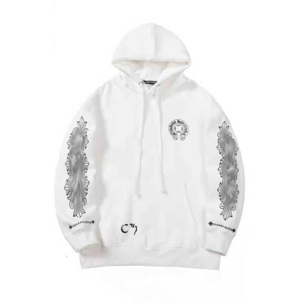 

hoodies men's fleece luxury classic sweatshirts ch fashion hoodies men woman designer horseshoe sanskrit cross pullover hooded zipper s, Black;brown