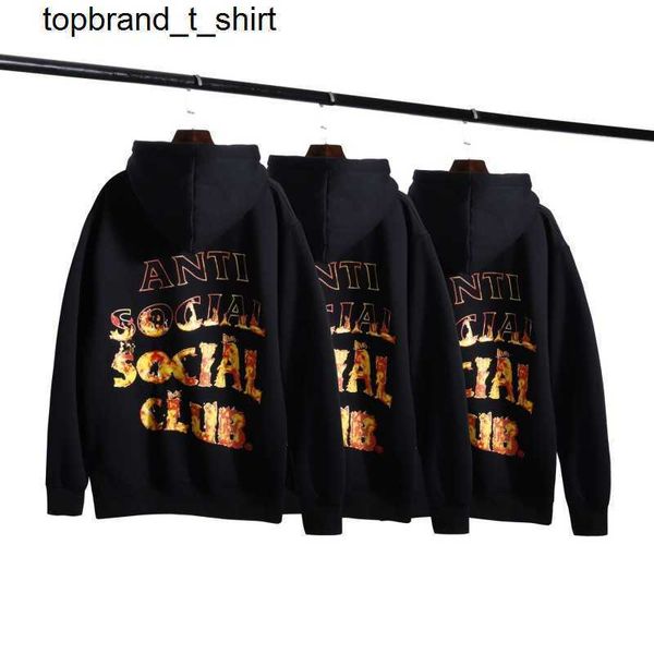 

men's hoodies designer sweatshirts asscs flame brushed winter men's women's fashion streetwear hoodie, Black