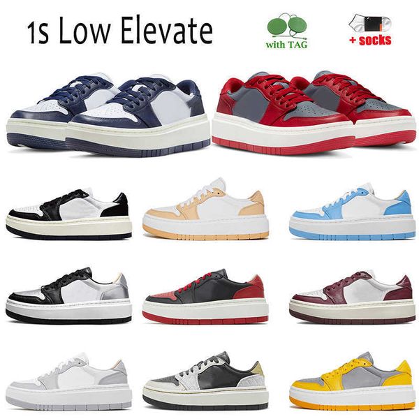 

designer sneakers fashion shoes 2023 aj1s jumpman 1 low casual shoes for women mens midnight navy unlv 1s elevate removable beads black whit
