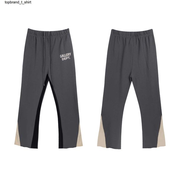 

men's pants designer panel drawstring galery dept flare casual cotton men women fashion pants, Black
