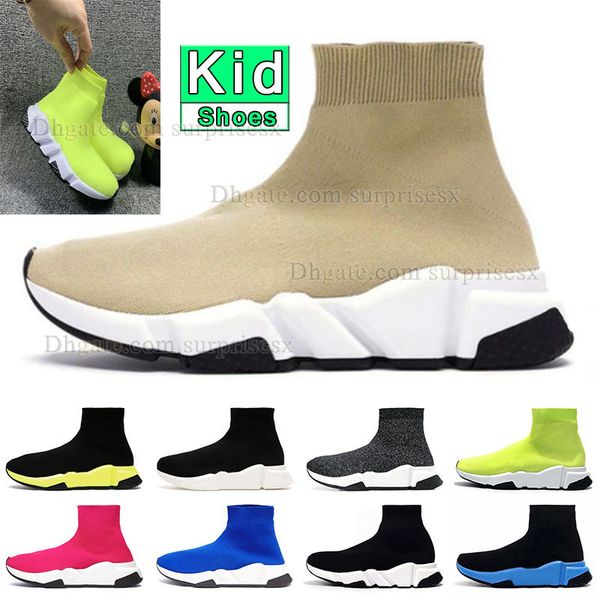 

vintage beige kids basketball shoes high plat-forms boy girl sneaker triple black and white pink red dark blue designer sneaker big kid outd