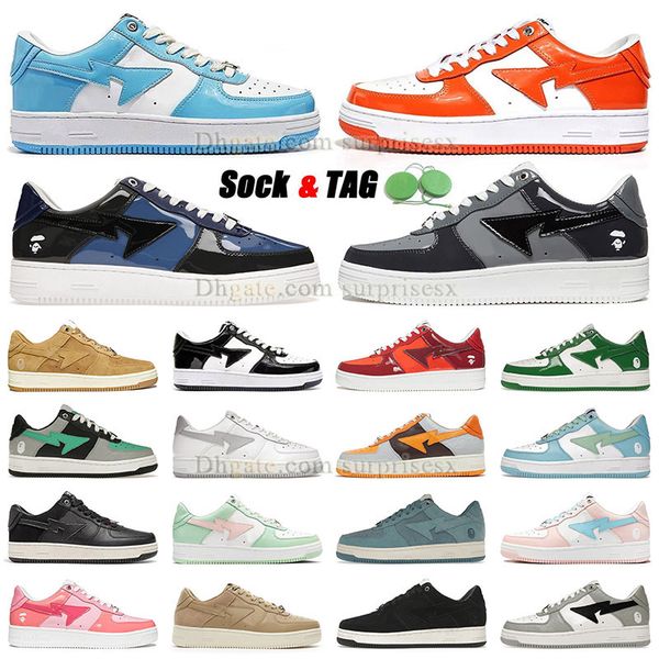 

original lows running shoes stars bapesta designer fashion eur36-45 outdoor blue black white green grey purple pink orange pantent leather s
