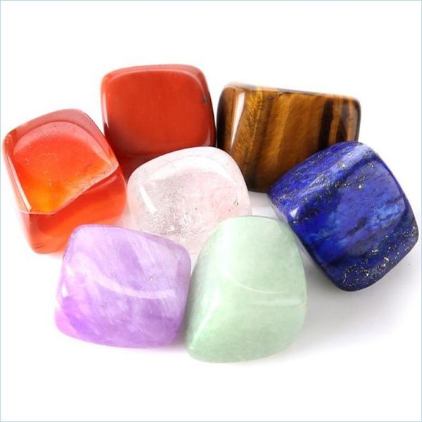 

loose gemstones loose reiki seven chakra healingnatural stone tumbled irregar polishing rock quartz yoga energy bead decoration drop dhyhs, Black