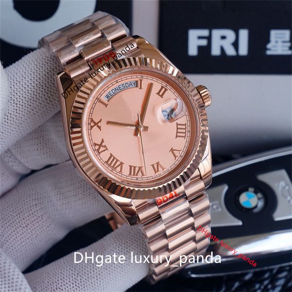 

wf made ceramic men's watch week calendar automatic mechanical watches 41mm 3255 movement sapphire 904l luxury gold silver bracelet wat, Slivery;brown