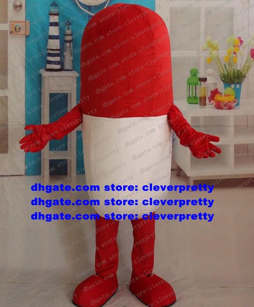 

mascot costume capsule collocystis kaps- medicine drug pharmacon pill character farewell banquet holiday celebrate zx1135, Red;yellow